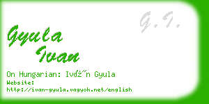 gyula ivan business card